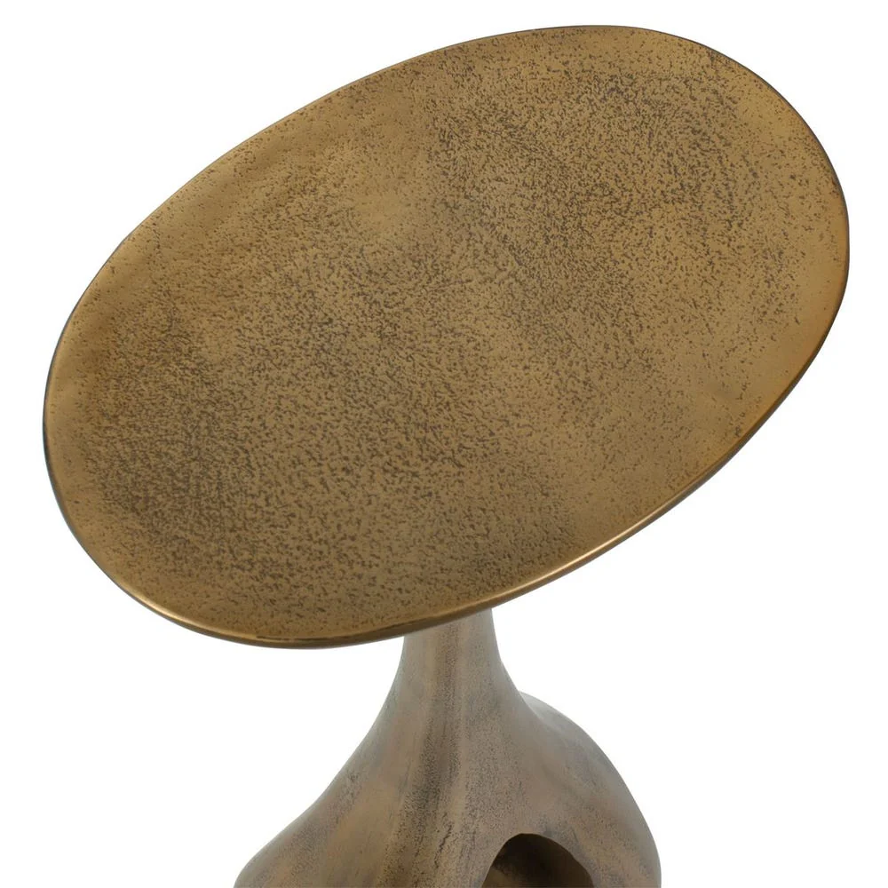 Uttermost Tolstoy Rich Antique Brass Accent Table ~ Indoor & Outdoor Use - Image 5