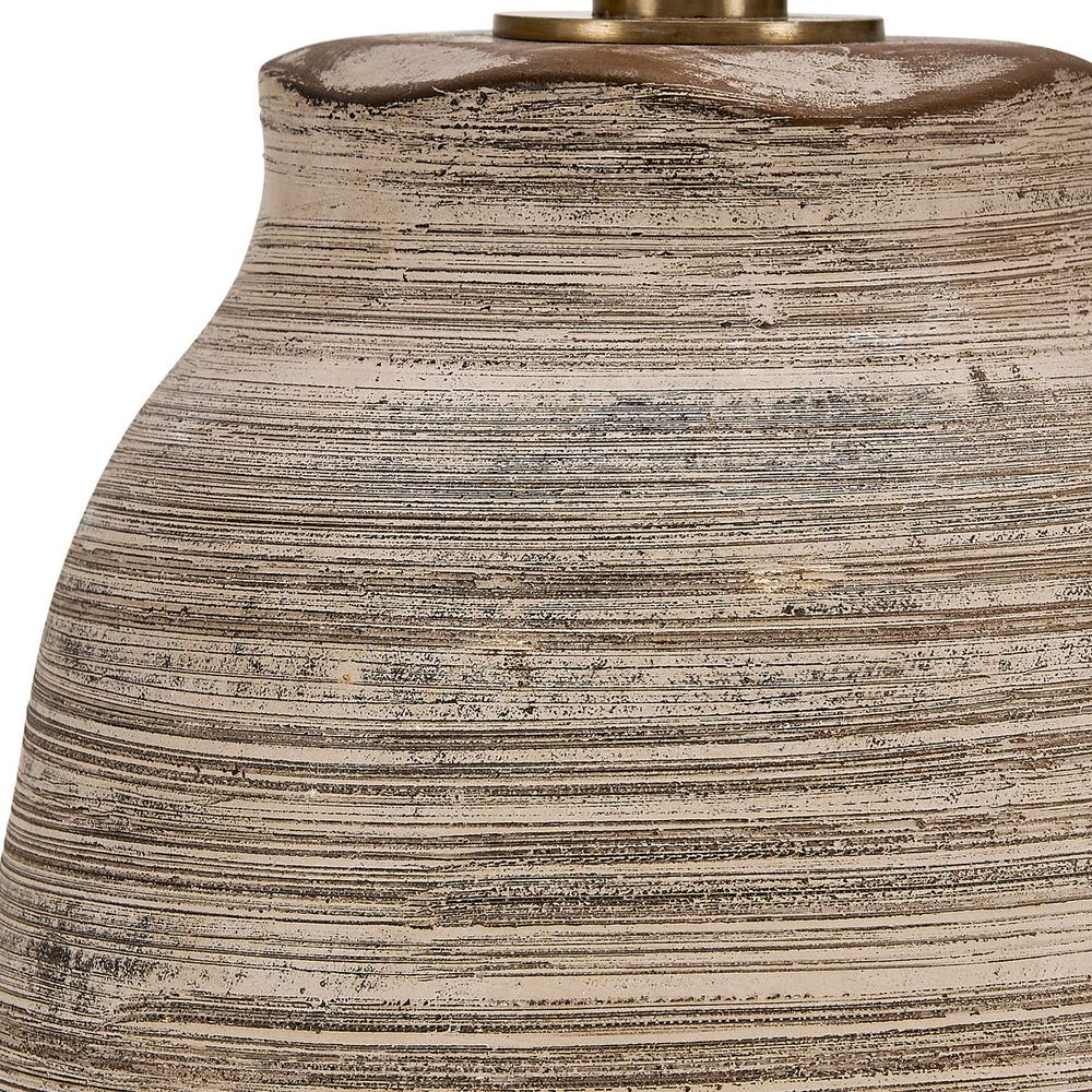 Uttermost Tonachio Distressed Light Gray With Rustic Brown Table Lamp - Image 6