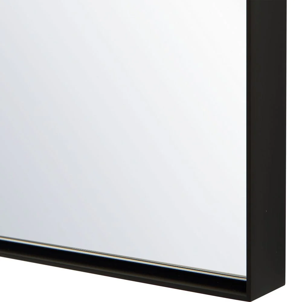 Uttermost Tordera Satin Black Sleek Steel Framed Arch Mirror - Image 5