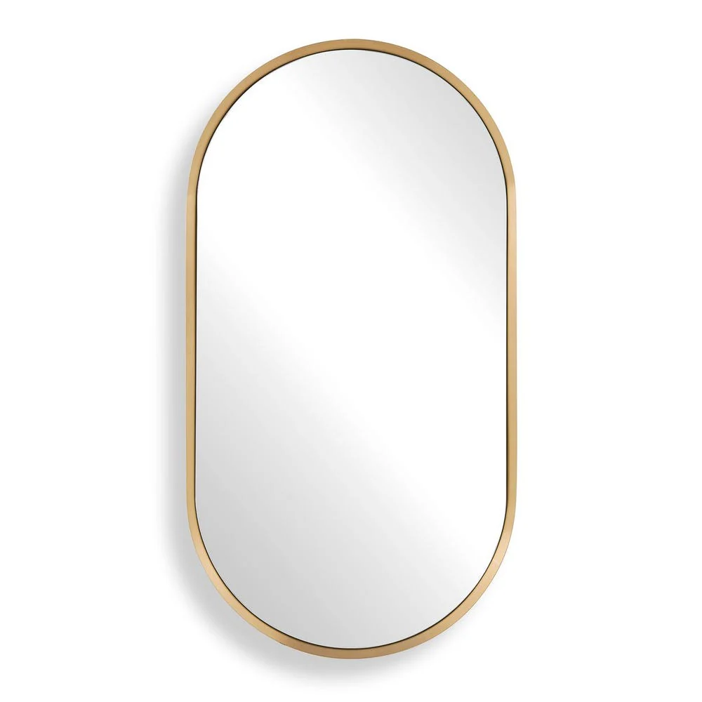 Uttermost Torrado Oval Antique Brass Mirror - Image 3
