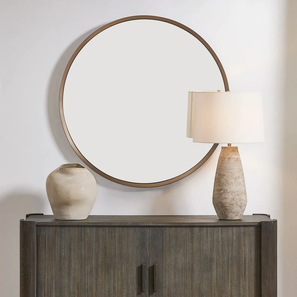 Uttermost Torrado Round Bronzed Mirror