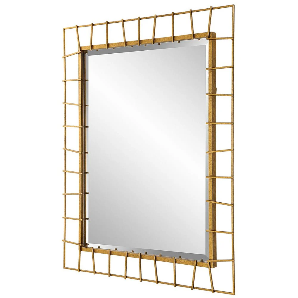 Uttermost Townsend Antique Gold Gand Crafted Mirror - Image 3