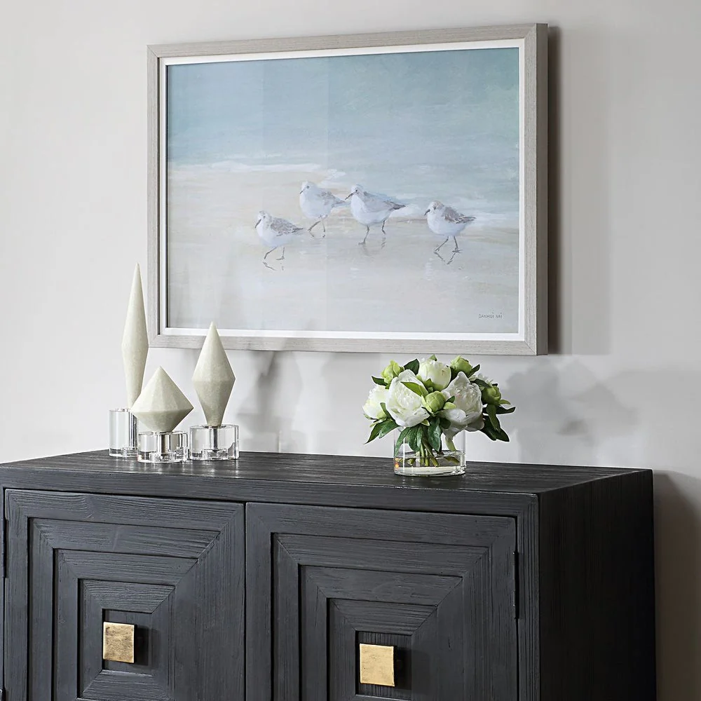 Uttermost Tranquil Shorebirds On The Sand Framed Print - Image 2