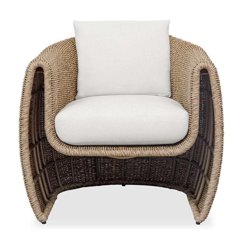 Uttermost Tropic Lounge Chair ~ Golden Flax ~ Indoor & Outdoor Use - Image 3