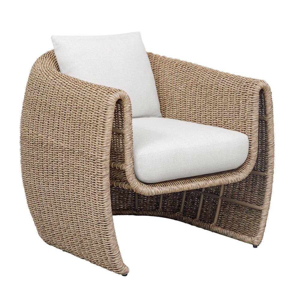 Uttermost Tropic Lounge Chair ~ Golden Flax ~ Indoor & Outdoor Use - Image 6