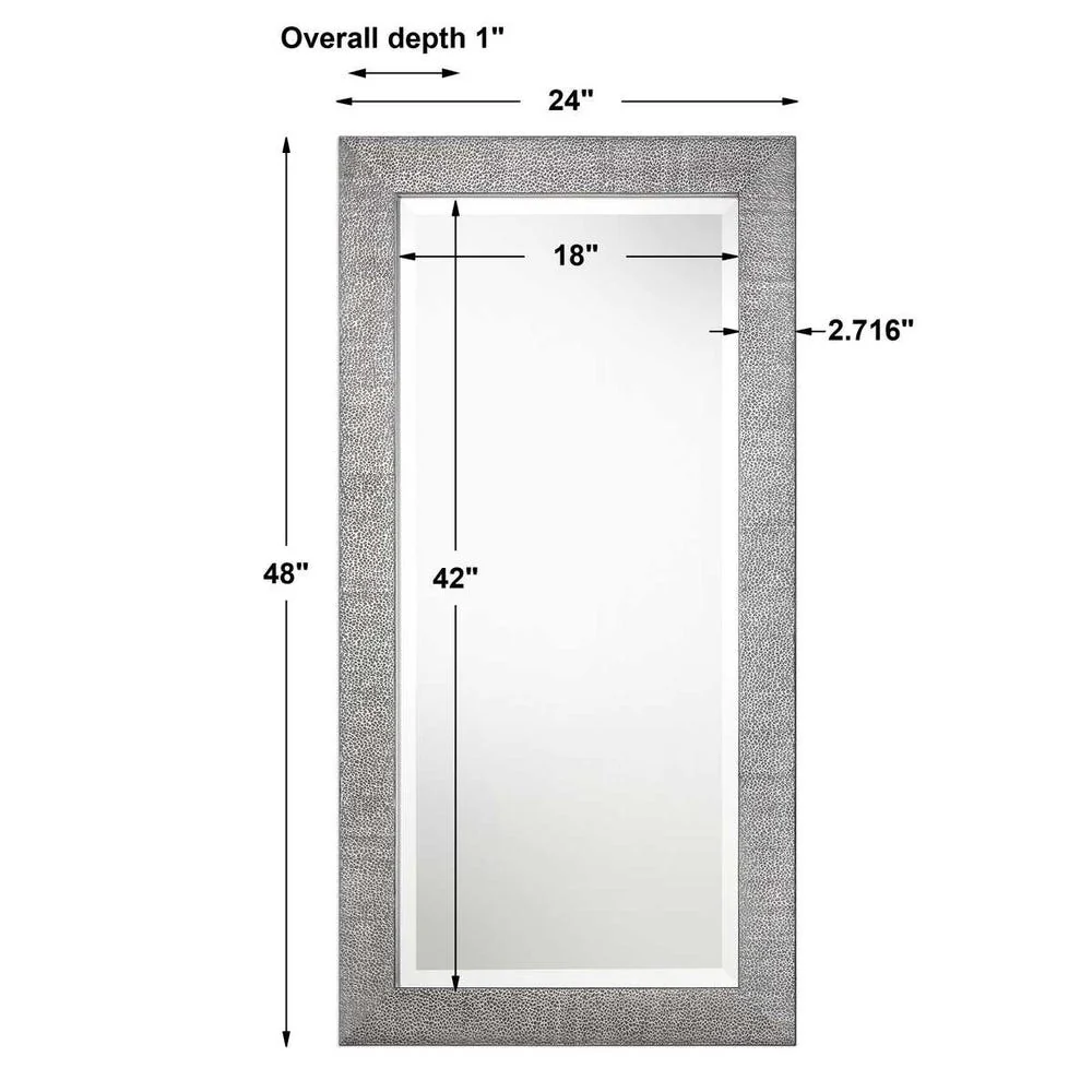 Uttermost Tulare Textured Metallic Silver Mirror - Image 5