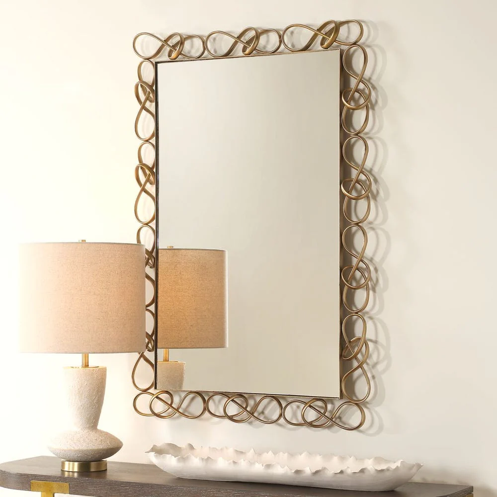 Uttermost Twist It Infinity Loop Antique Brass Mirror - Image 2