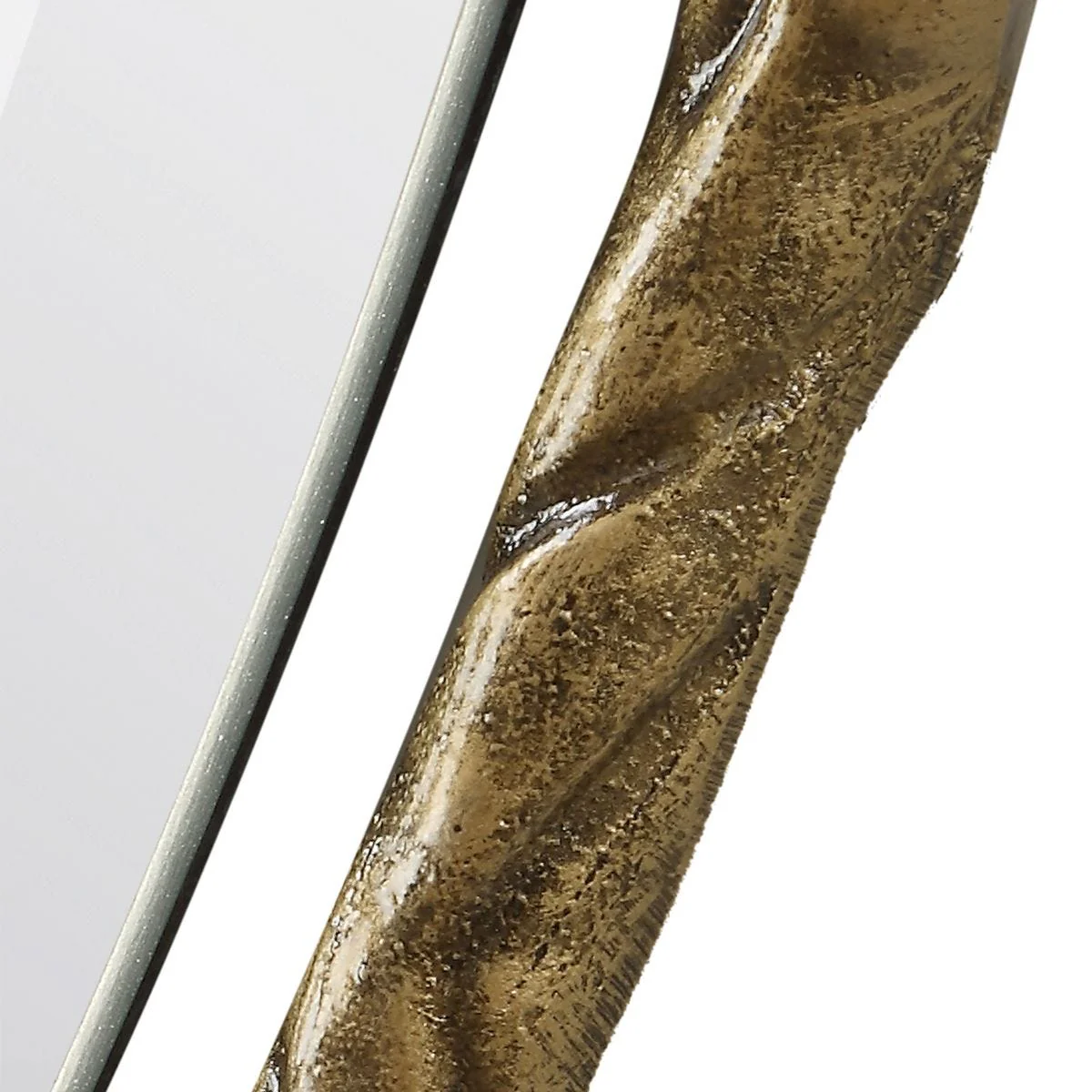 Uttermost Twisted Branch Antiqued Gold Iron Oval Mirror - Image 5
