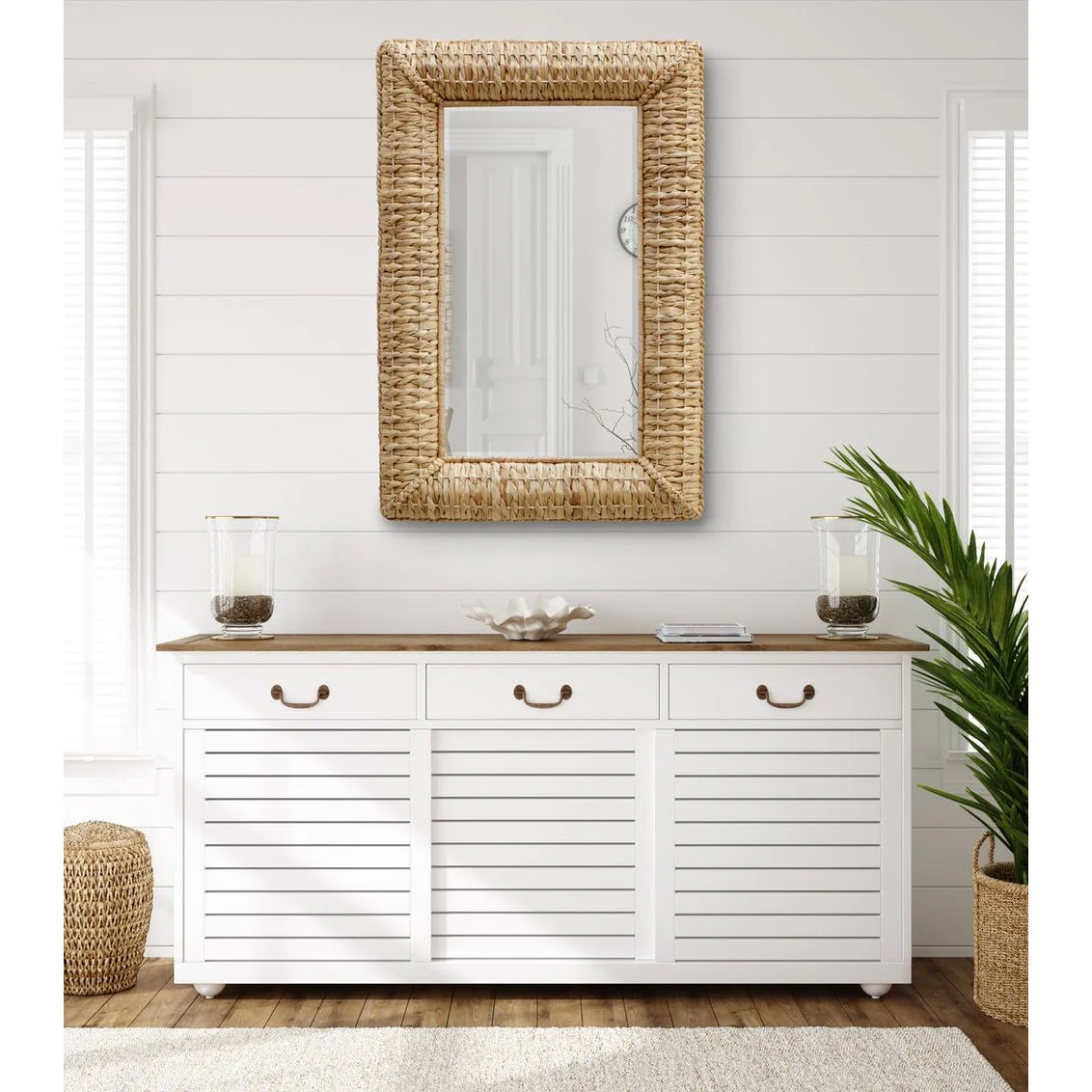 Uttermost Twisted Seagrass Rectangle Mirror