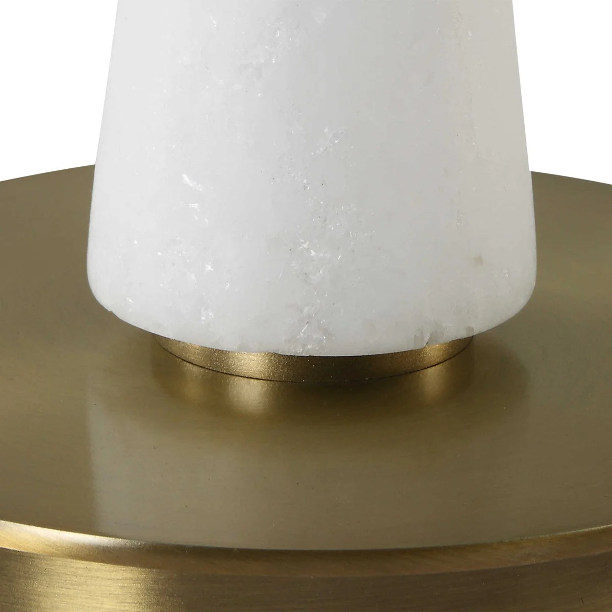 Uttermost Unify Polished Alabaster Table Lamp With White Linen Shade - Image 5