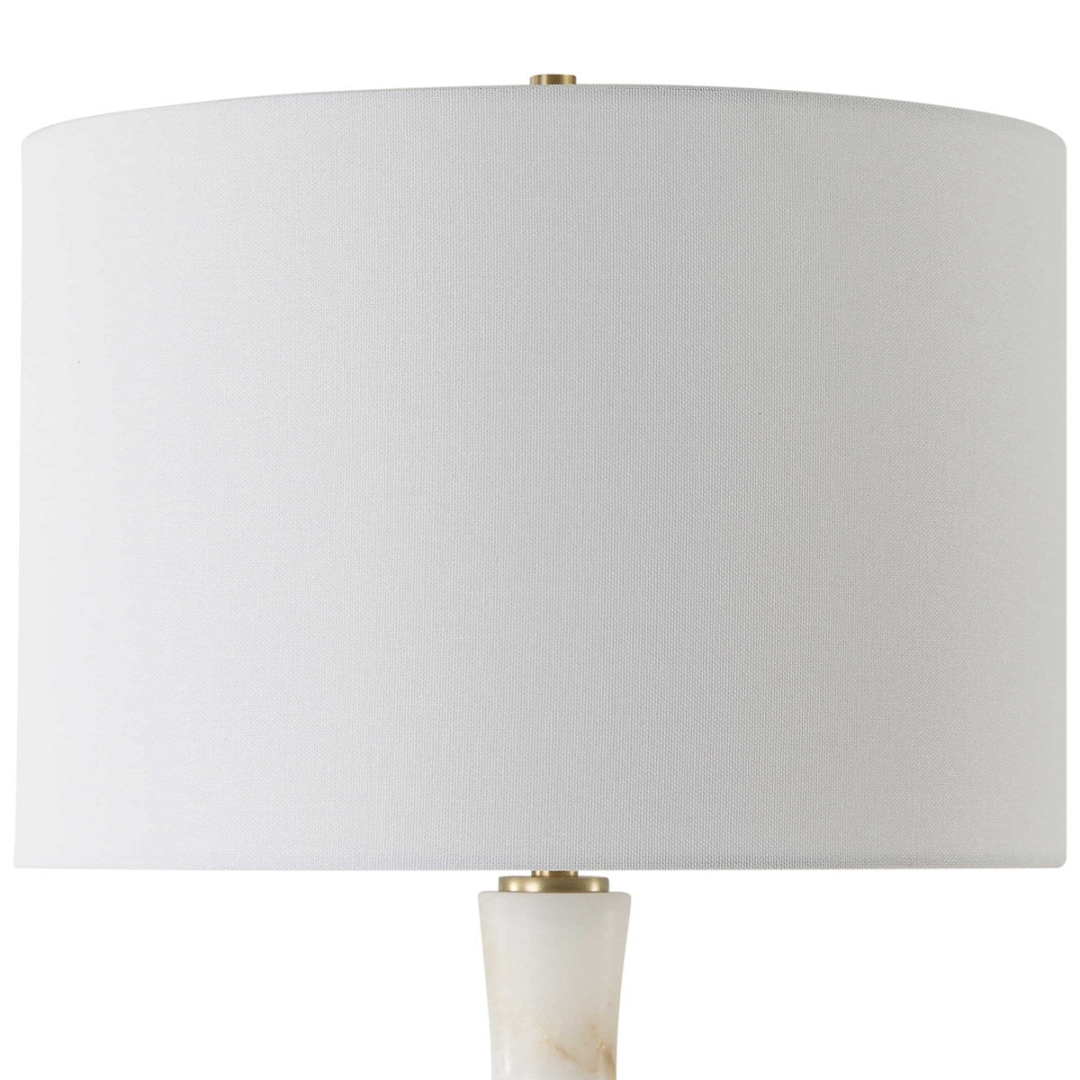 Uttermost Unify Polished Alabaster Table Lamp With White Linen Shade - Image 7