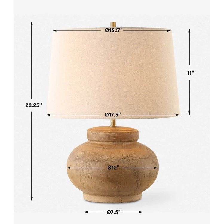 Uttermost Urbino Table Lamp With Natural Linen Shade - Image 8