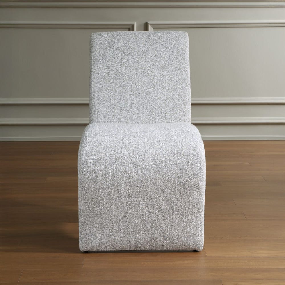 Uttermost Valentin Beige And White Boucle Dining Chair - Image 2