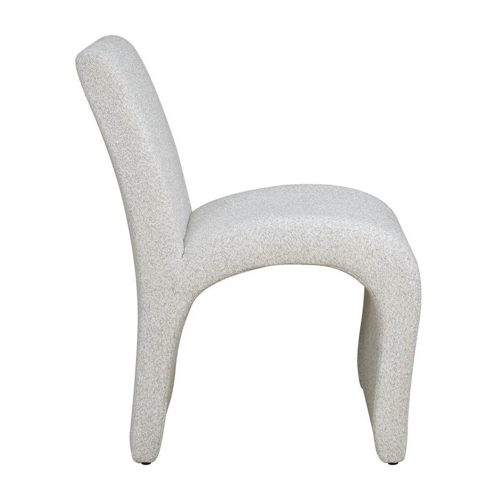Uttermost Valentin Beige And White Boucle Dining Chair - Image 6
