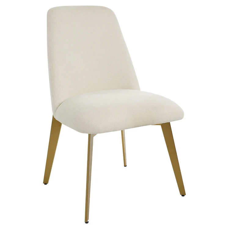 Uttermost Vantage White Frost Performance Fabric Upholstered Dining Chair - Image 3
