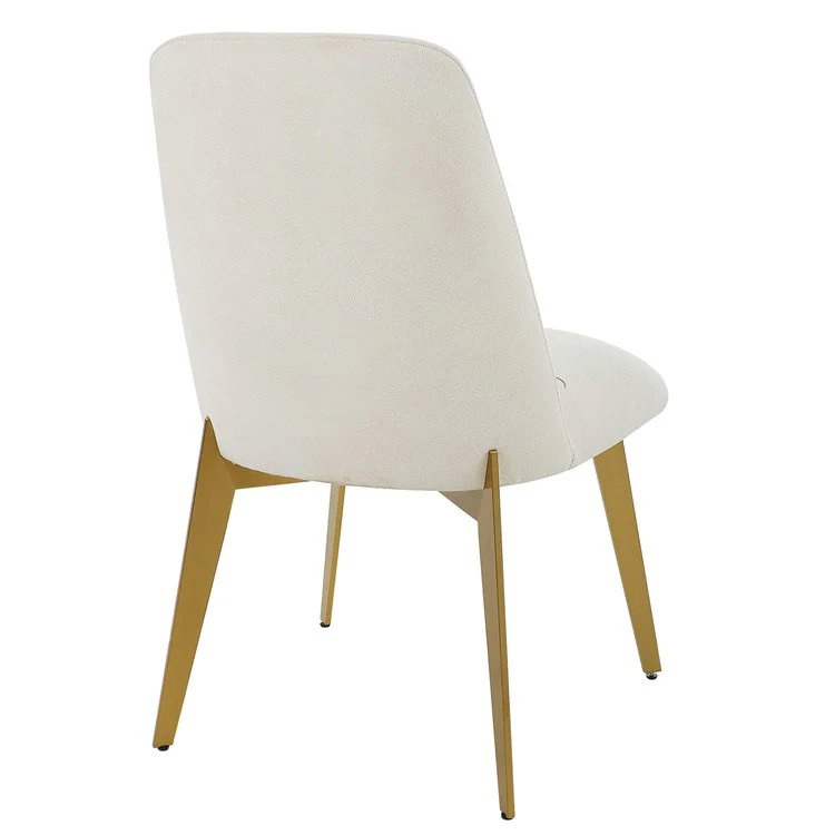 Uttermost Vantage White Frost Performance Fabric Upholstered Dining Chair - Image 5