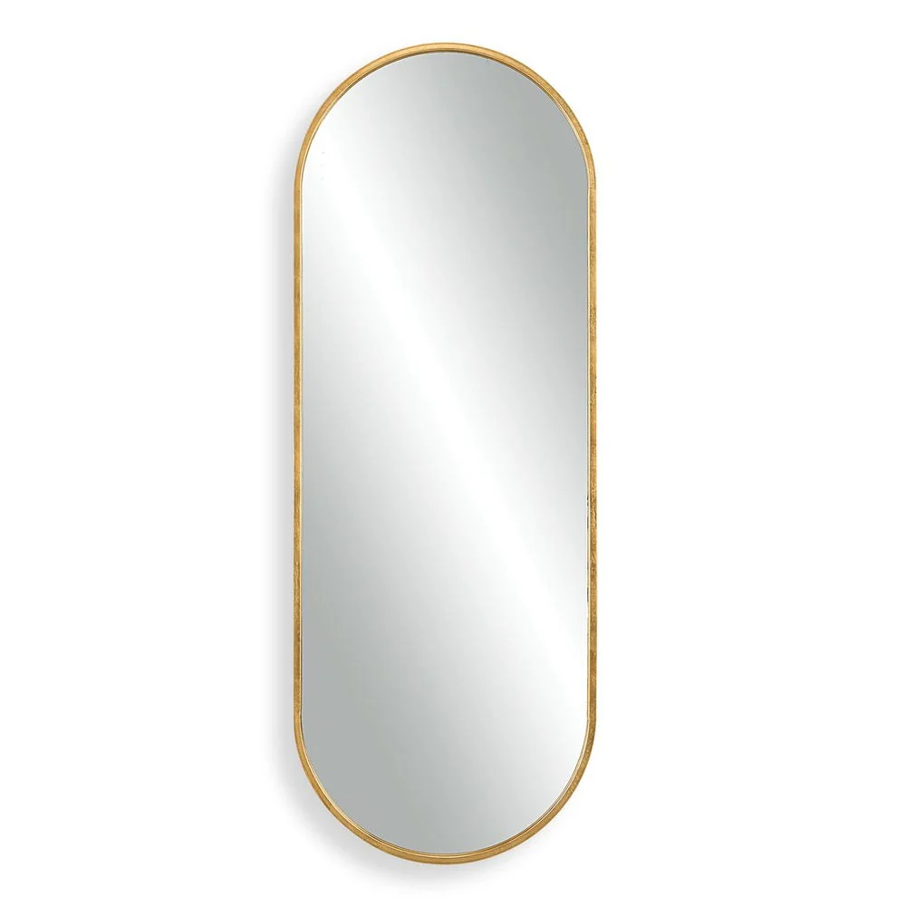 Uttermost Varina Tall Antique Gold Leaf Oval Mirror - Image 3