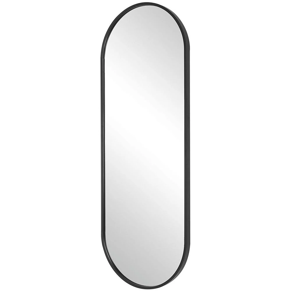 Uttermost Varina Tall Sleek Satin Black Mirror - Image 5