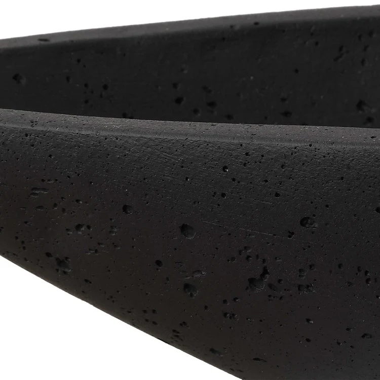 Uttermost Vessel Cast Black Stone Canoe Shaped Bowl - Image 3