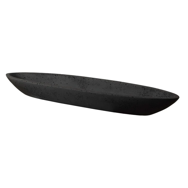 Uttermost Vessel Cast Black Stone Canoe Shaped Bowl - Image 6