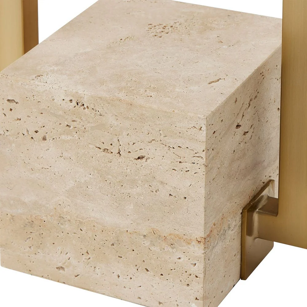 Uttermost Warrick Rustic Travertine Block Table Lamp - Image 8