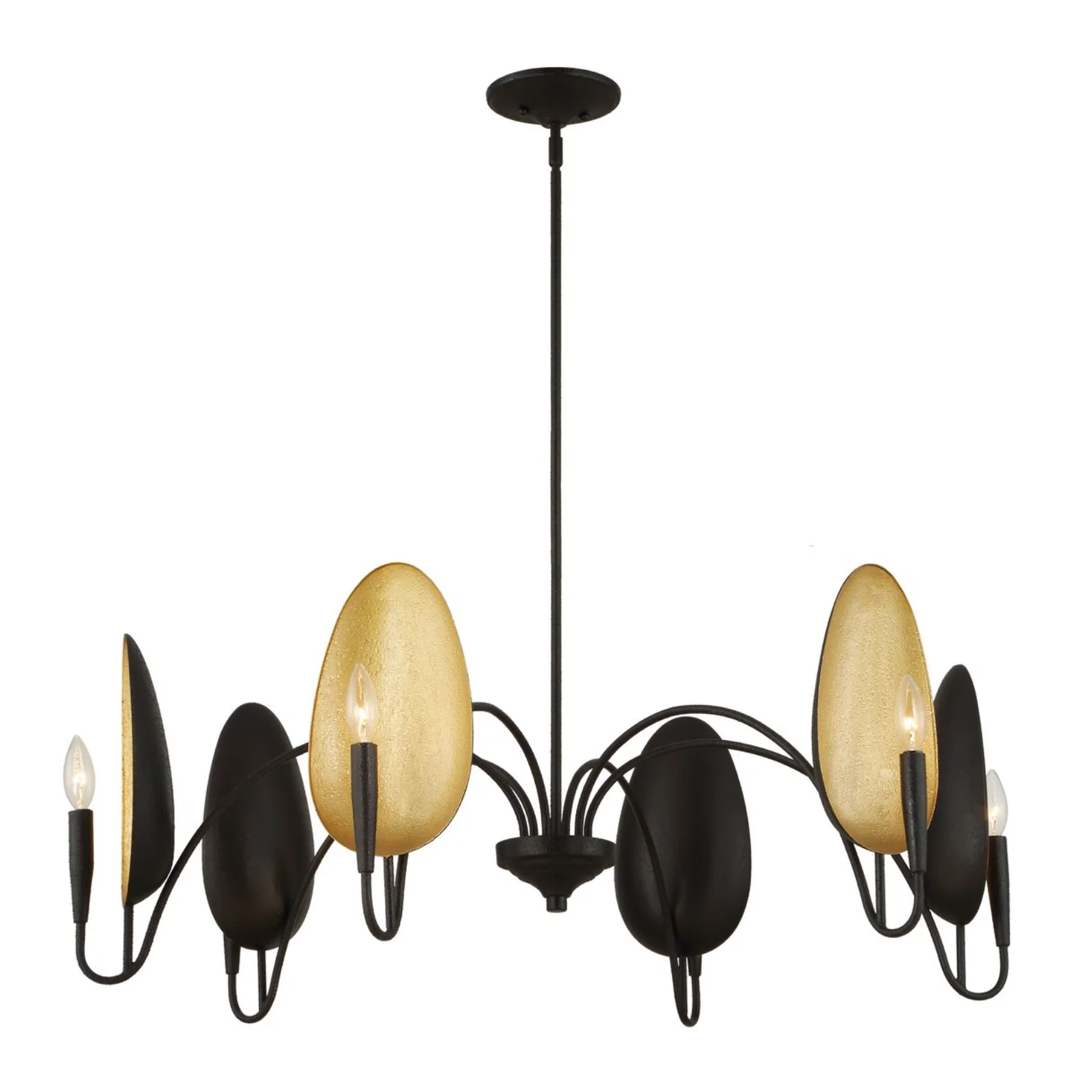 Uttermost Warwick Matte Black With Textured Finish Chandelier ~ 6 Lt - Image 10