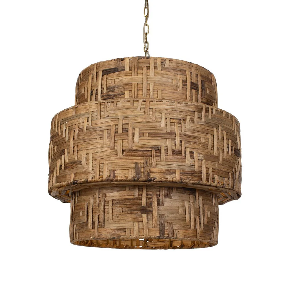 Uttermost Water Handwoven Hyacinth Pendant - Image 2