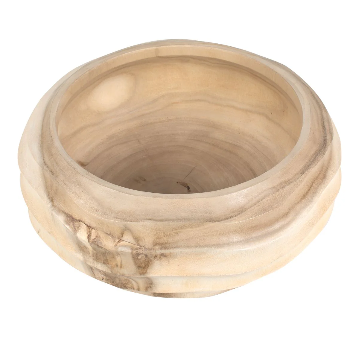 Uttermost Waveform Handcrafted Suar Wood Sculptural Bowl - Image 4