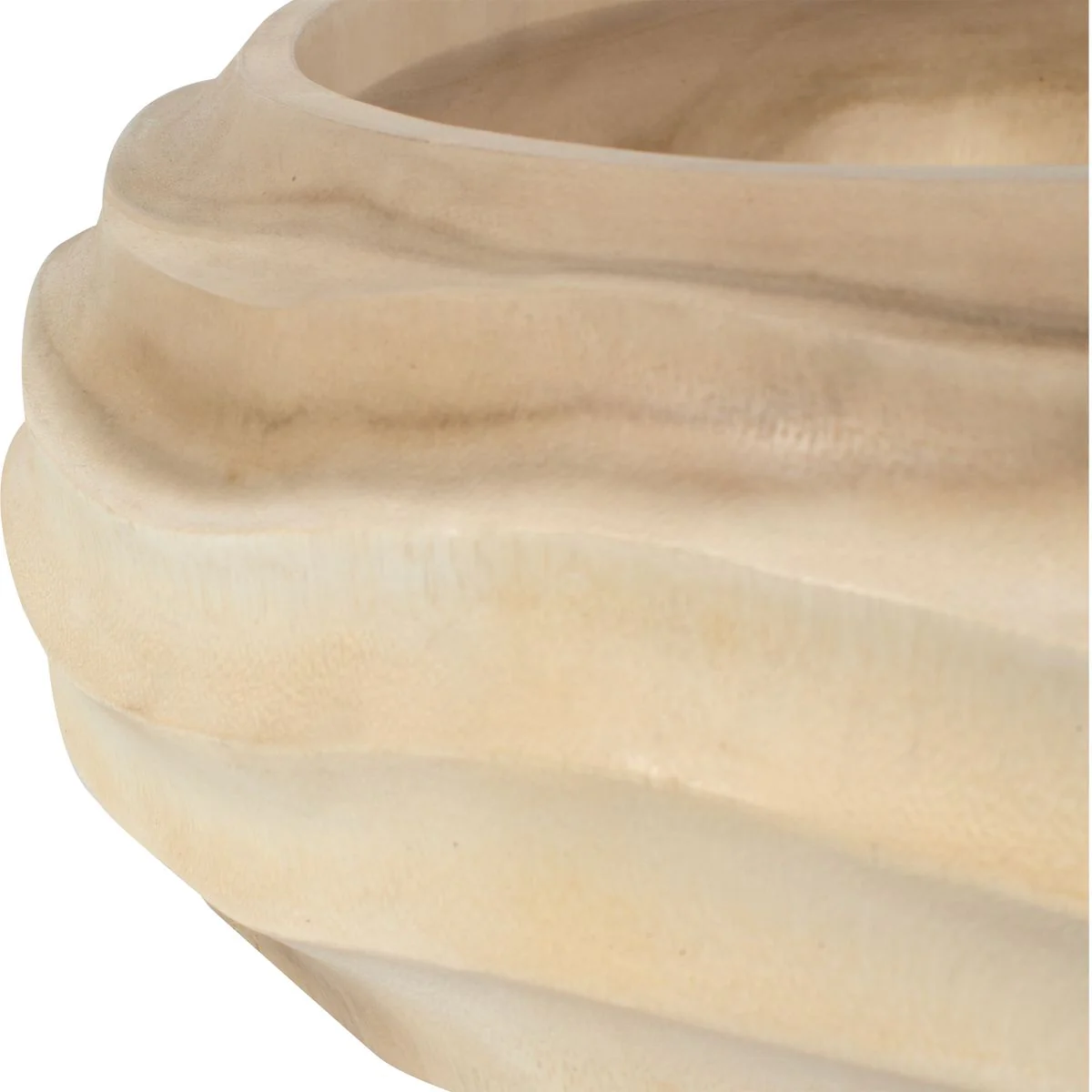 Uttermost Waveform Handcrafted Suar Wood Sculptural Bowl - Image 5