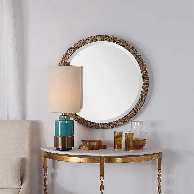 Uttermost Wayde Natural Tree Bark Round Mirror