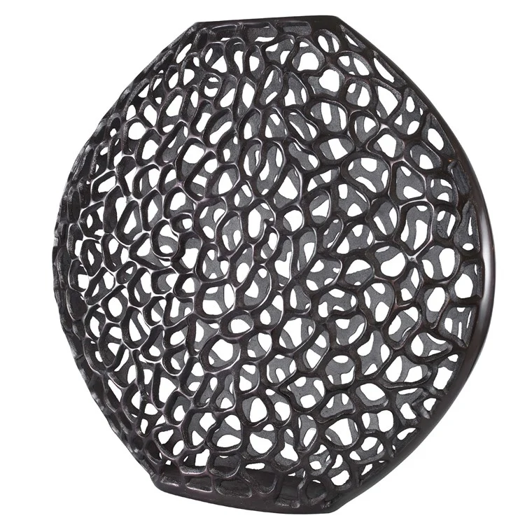 Uttermost Web Dark Bronze Contemporary Vase - Image 3