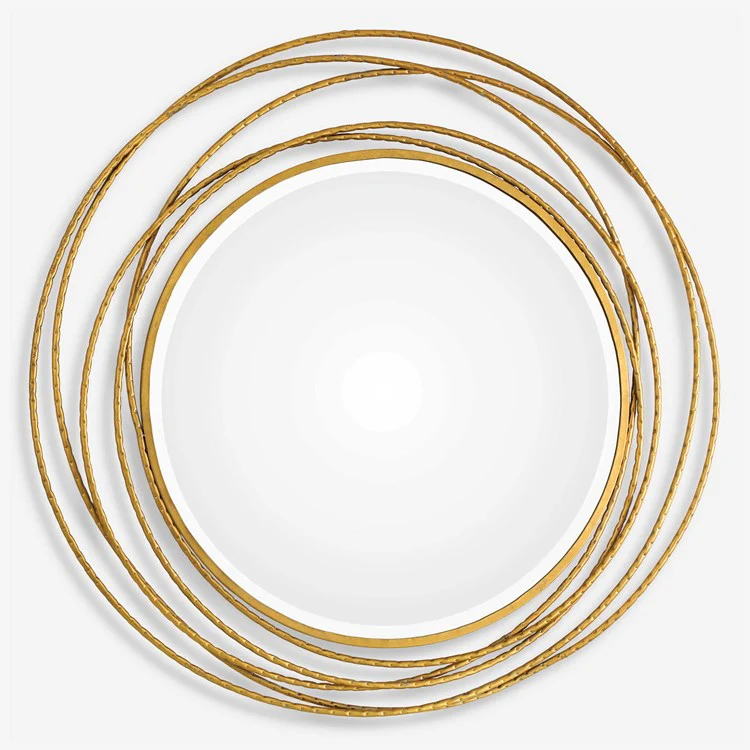 Uttermost Whirlwind Gold Leaf Iron Coils Round Mirror - Image 2