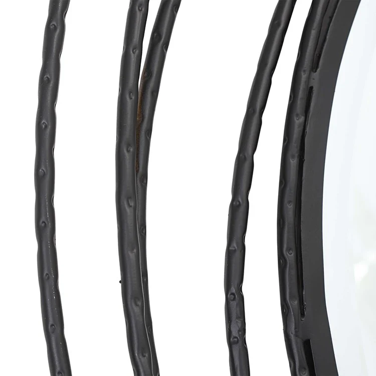 Uttermost Whirlwind Black Iron Round Mirror - Image 5