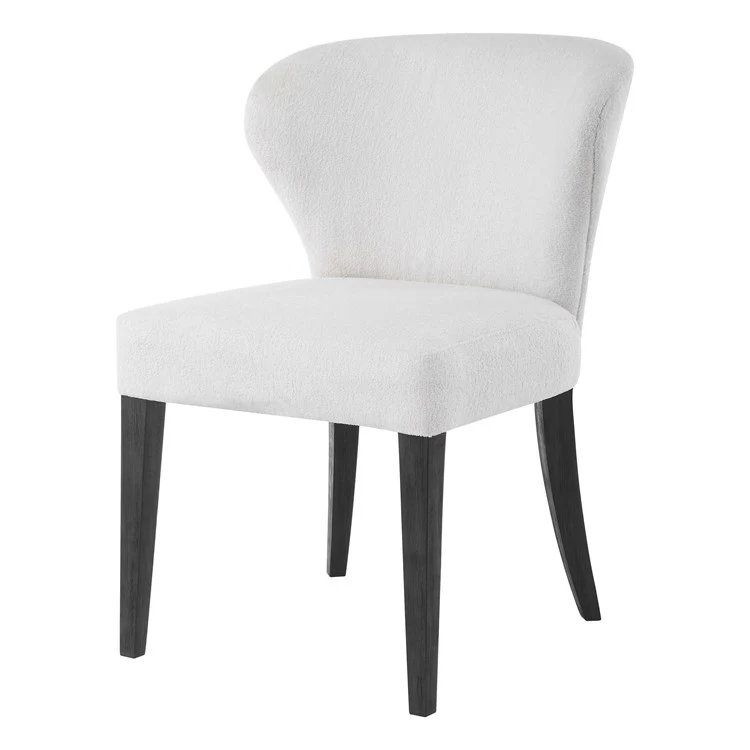Uttermost Whisper Off White Boucle Set of 2 Dining Chairs - Image 3