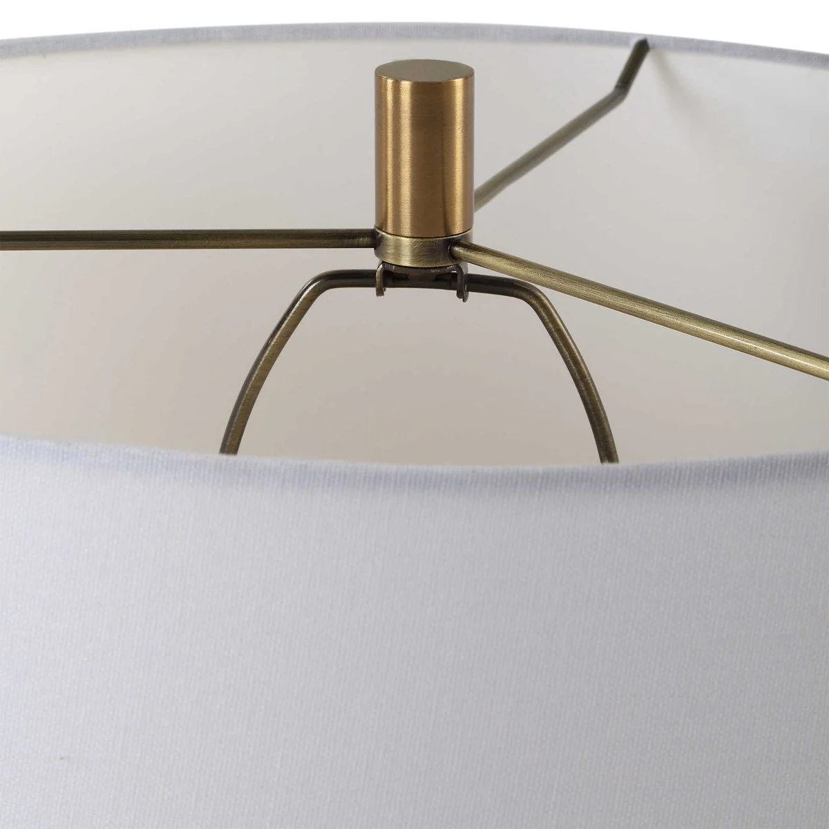 Uttermost Wisp White Glazed Textured Ceramic Table Lamp With White Linen Shade - Image 6