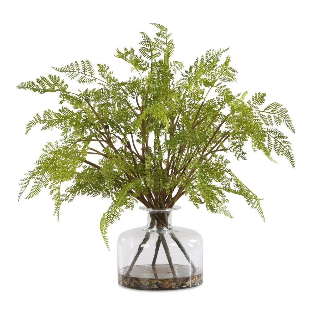 Uttermost Woodland Lush Fern Centerpiece In Glass Jar - Image 2