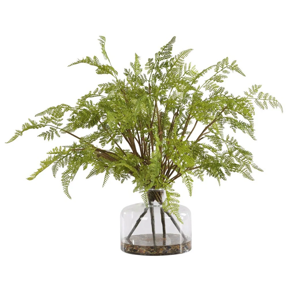 Uttermost Woodland Lush Fern Centerpiece In Glass Jar - Image 3