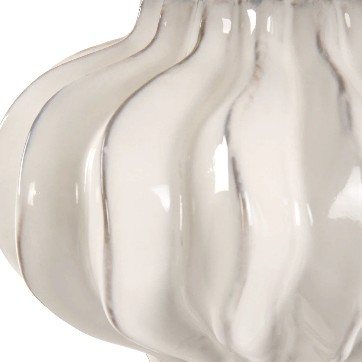 Uttermost Wrenley Off-White Glazed Porcelain Table Lamp With White Linen Shade - Image 8