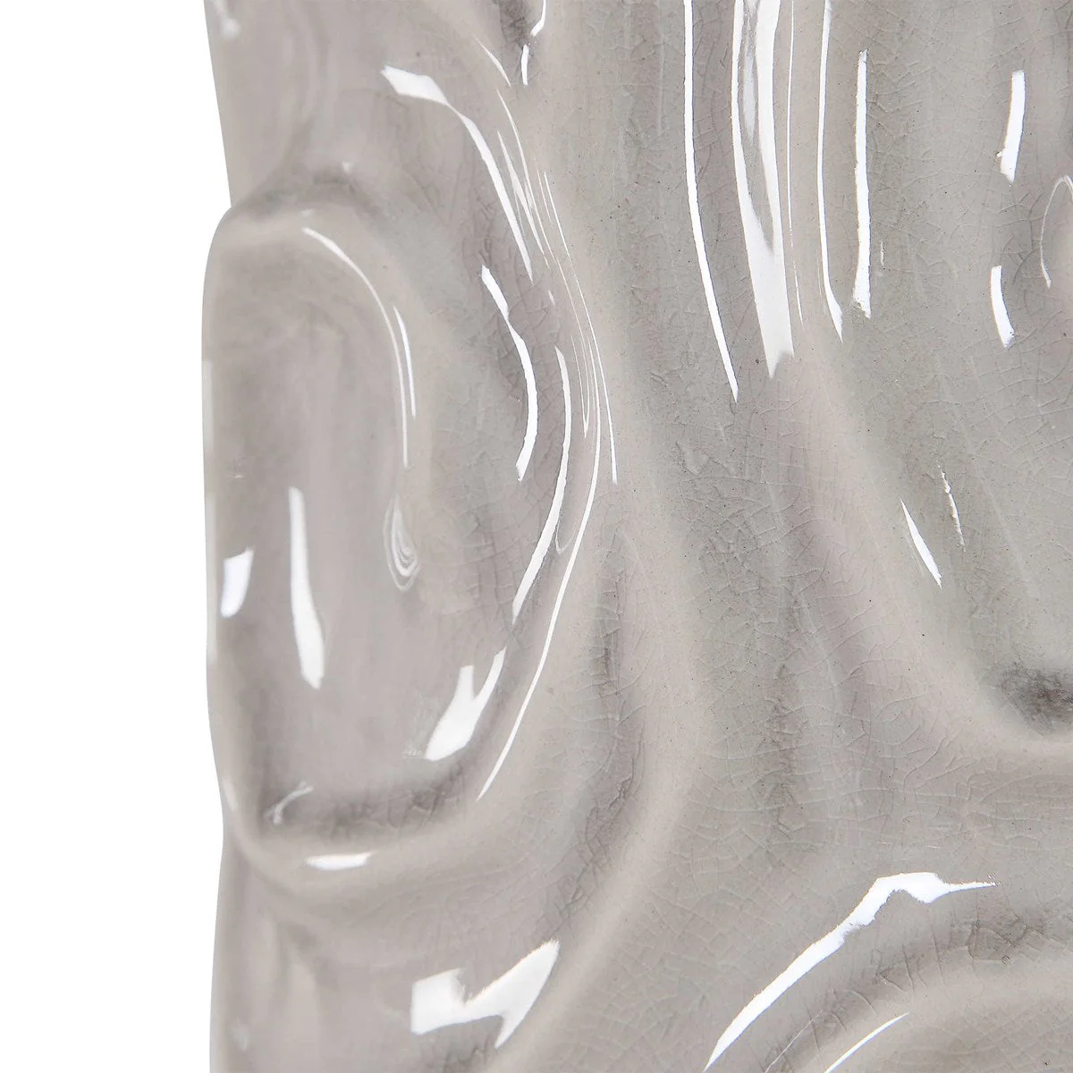 Uttermost Zade Warm Gray Glazed Ceramic Table Lamp With White Linen Shade - Image 6