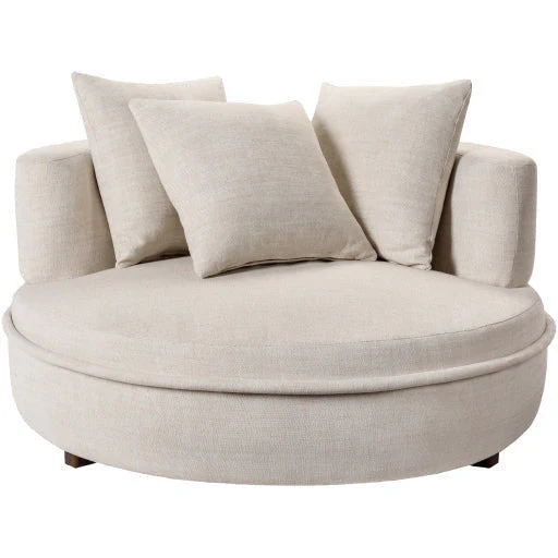 Surya Valence Modern Oatmeal Woven Lounger Chair - Image 2