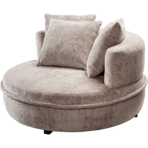 Surya Valence Modern Light Grey Chenille Lounger Chair - Image 4
