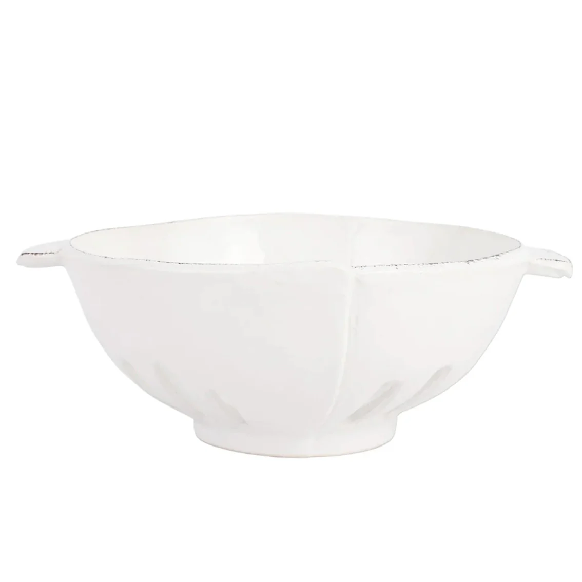 Vietri Lastra White Colander ~ Handcrafted Italian Stoneware - Image 2