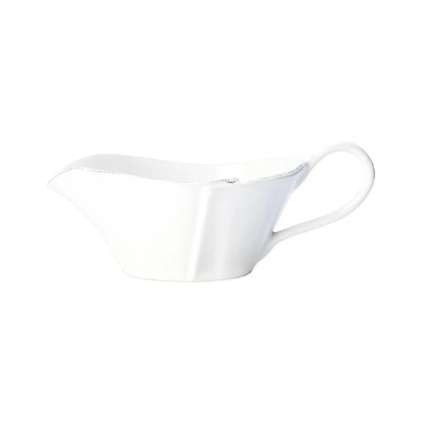 Vietri Lastra White Sauce Server ~ Handcrafted Italian Stoneware - Image 2