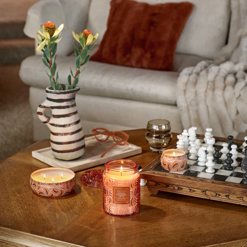 Voluspa Spiced Pumpkin Latte 3 Wick Tin Candle ~ SPRING SALE ~ Limited Quantity - Image 5
