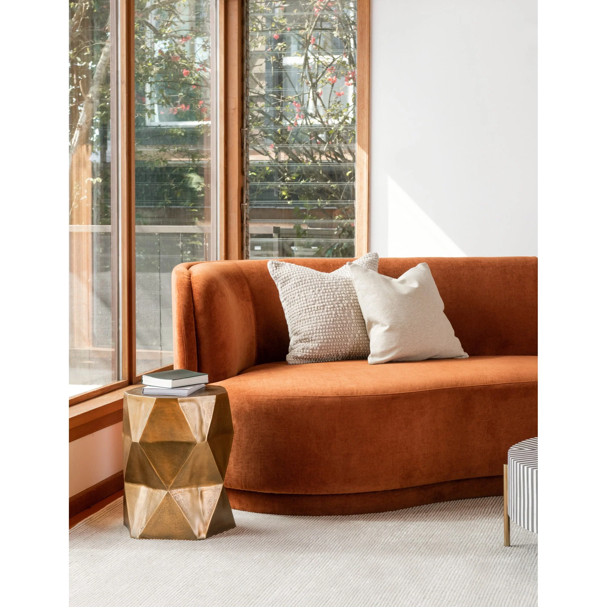 Moe's Home Collection Yoon Red 2 Seat Sofa Left-Facing - Image 2