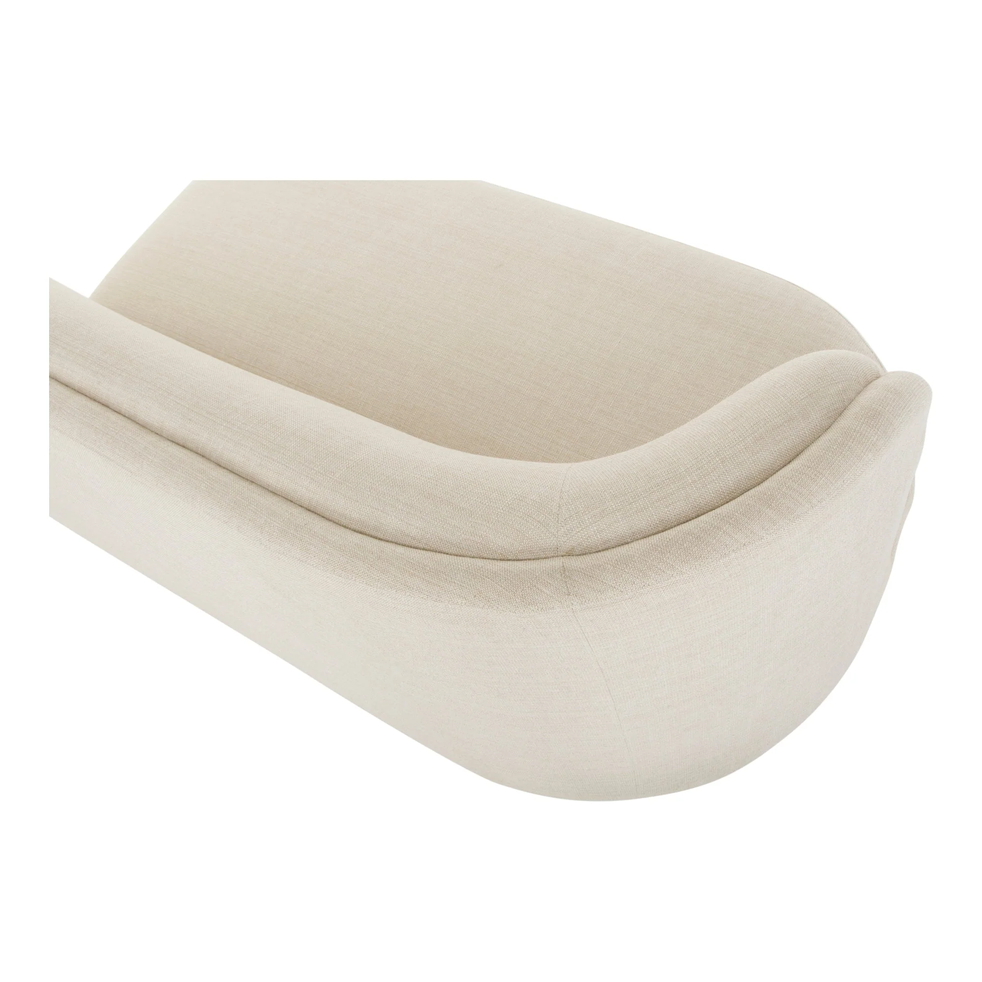 Moe's Home Collection Yoon White 2 Seat Sofa Left-Facing - Image 5