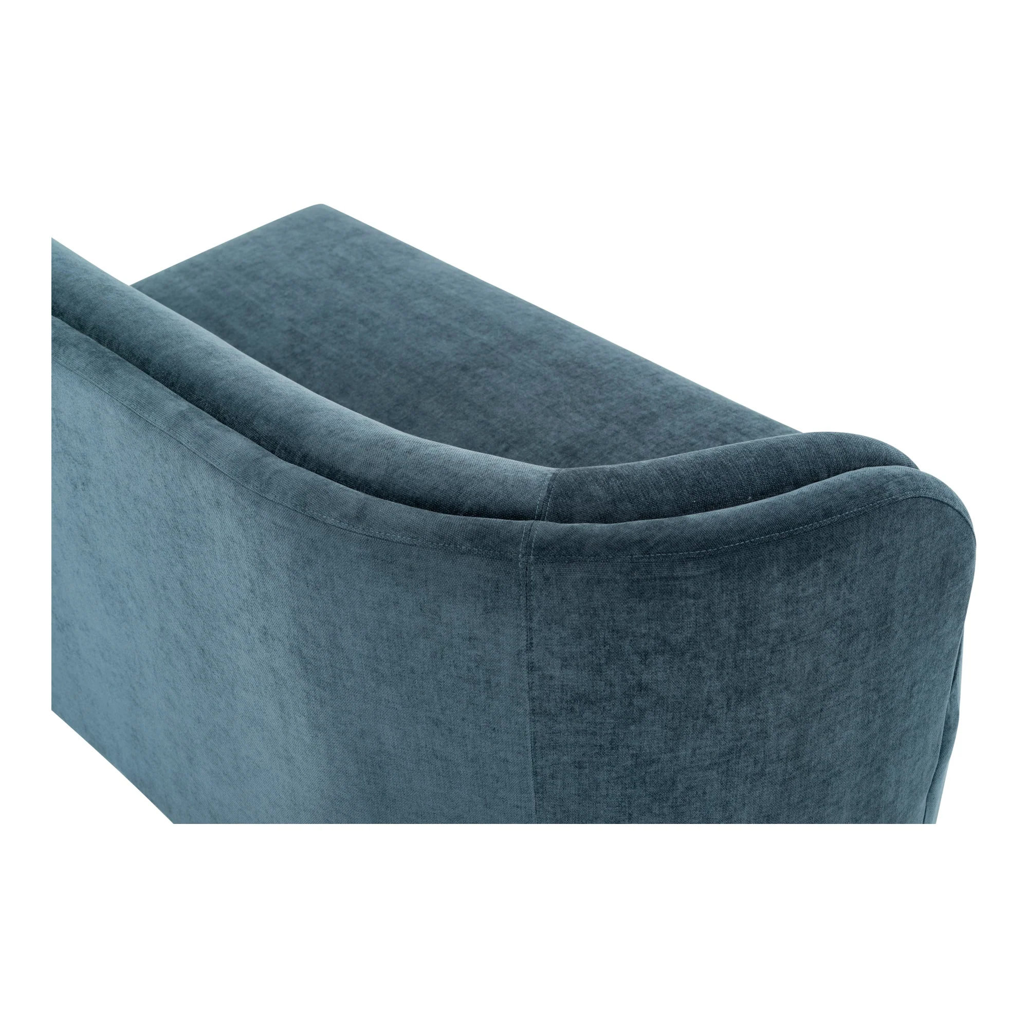 Moe's Home Collection Yoon Blue 2 Seat Sofa Left - Image 6