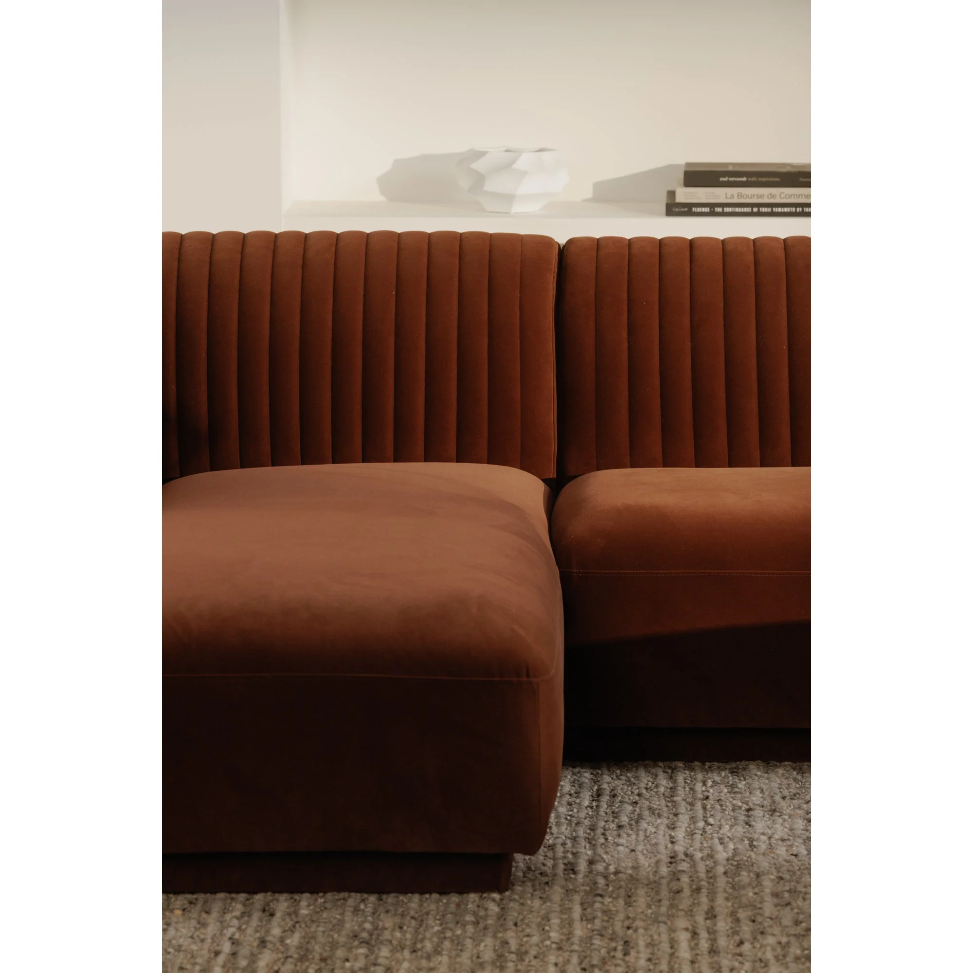 Moe's Home Collection Zandro Warm Brown Left-Facing Sectional - Image 7