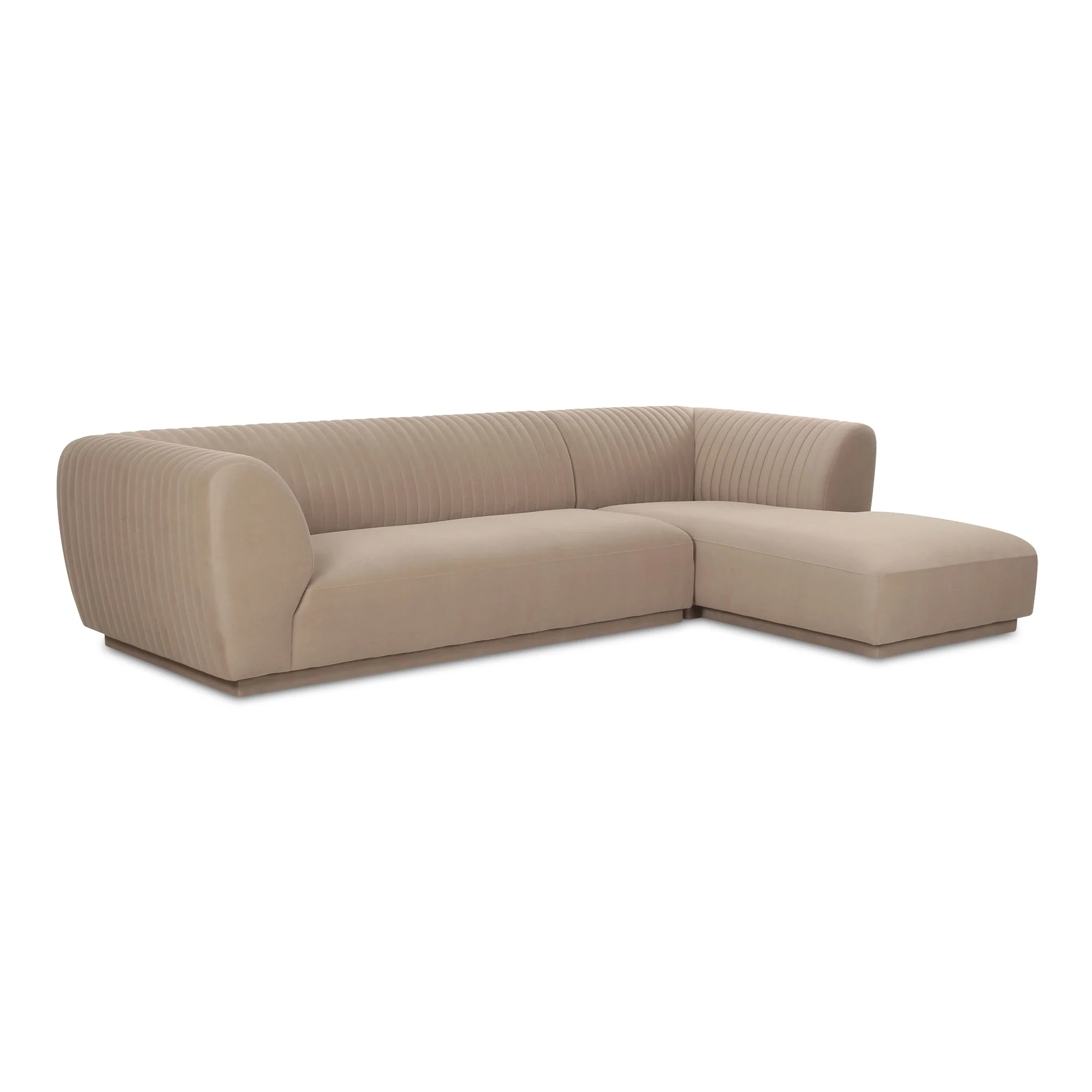 Moe's Home Collection Zandro Beige Right-Facing Sectional - Image 2