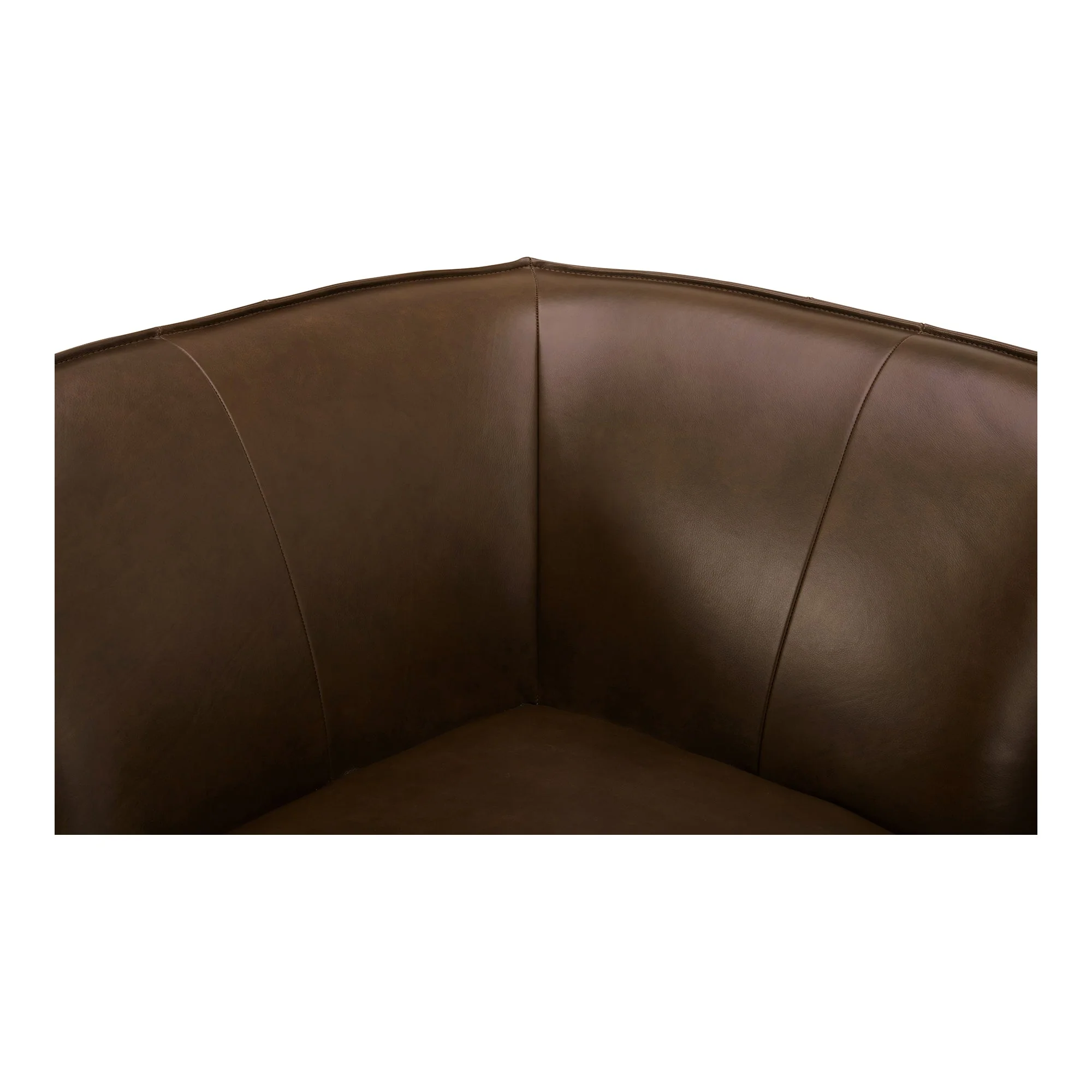 Moe's Home Collection Zeppelin Toasted Hickory Dream Modular Leather Sectional - Image 6